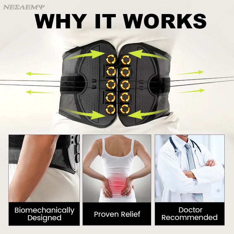☄️🔥NESLEMY adjustable Lumbar Support Belt Lower Back Brace